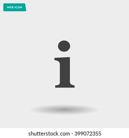 Information sign icon, vector illustration. Flat design style