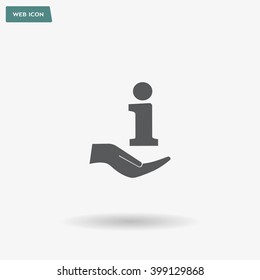 Information sign icon, vector illustration. Flat design style