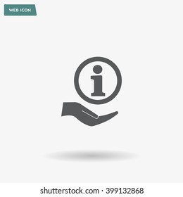 Information sign icon, vector illustration. Flat design style