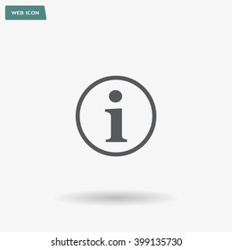 Information sign icon, vector illustration. Flat design style