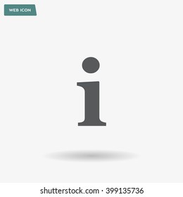 Information sign icon, vector illustration. Flat design style