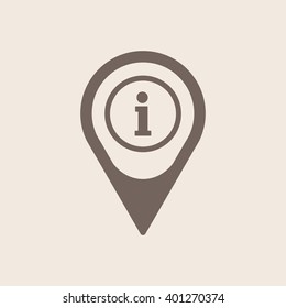 Information sign icon, vector illustration. Flat design style