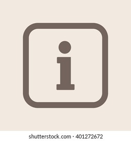 Information sign icon, vector illustration. Flat design style