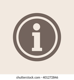 Information sign icon, vector illustration. Flat design style