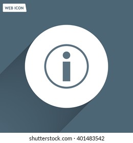 Information sign icon, vector illustration. Flat design style