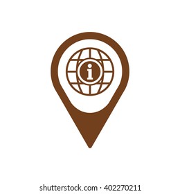 Information sign icon, vector illustration. Flat design style