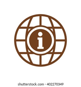 Information sign icon, vector illustration. Flat design style