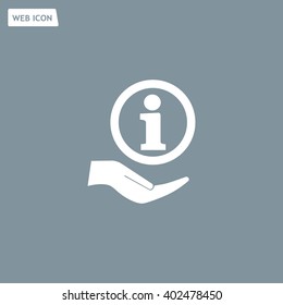 Information sign icon, vector illustration. Flat design style