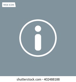 Information sign icon, vector illustration. Flat design style
