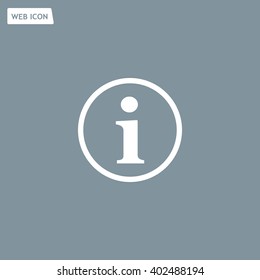 Information sign icon, vector illustration. Flat design style