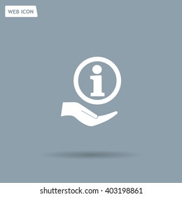 Information sign icon, vector illustration. Flat design style