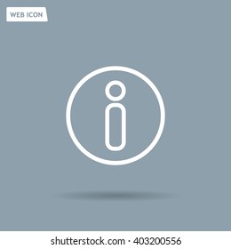 Information sign icon, vector illustration. Flat design style