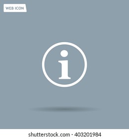 Information sign icon, vector illustration. Flat design style