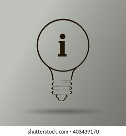 Information sign icon, vector illustration. Flat design style