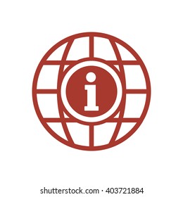 Information sign icon, vector illustration. Flat design style