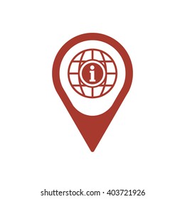 Information sign icon, vector illustration. Flat design style