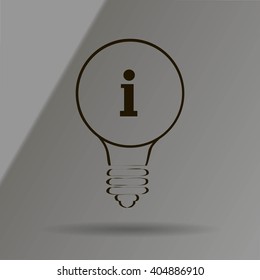 Information sign icon, vector illustration. Flat design style