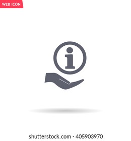 Information sign icon, vector illustration. Flat design style