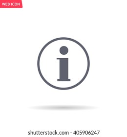 Information sign icon, vector illustration. Flat design style