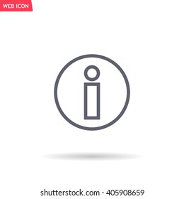 Information sign icon, vector illustration. Flat design style