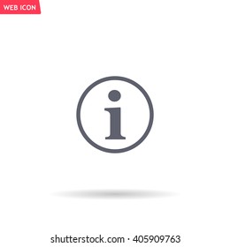 Information sign icon, vector illustration. Flat design style