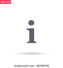 Information sign icon, vector illustration. Flat design style