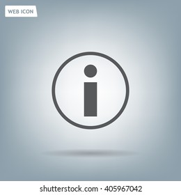 Information sign icon, vector illustration. Flat design style