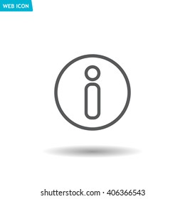 Information sign icon, vector illustration. Flat design style