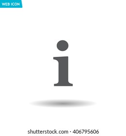 Information sign icon, vector illustration. Flat design style