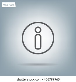 Information sign icon, vector illustration. Flat design style