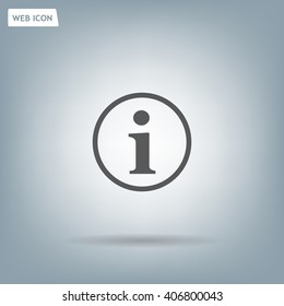 Information sign icon, vector illustration. Flat design style