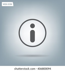Information sign icon, vector illustration. Flat design style