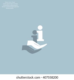 Information sign icon, vector illustration. Flat design style