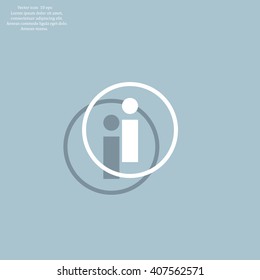 Information sign icon, vector illustration. Flat design style