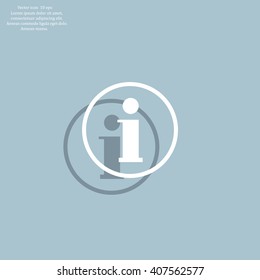 Information sign icon, vector illustration. Flat design style