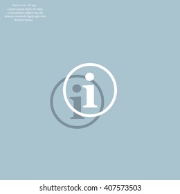 Information sign icon, vector illustration. Flat design style