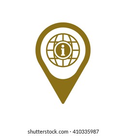 Information sign icon, vector illustration. Flat design style