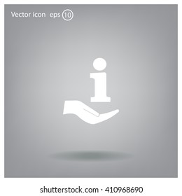 Information sign icon, vector illustration. Flat design style