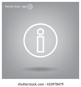 Information sign icon, vector illustration. Flat design style