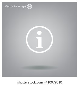 Information sign icon, vector illustration. Flat design style