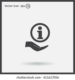 Information sign icon, vector illustration. Flat design style