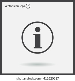 Information sign icon, vector illustration. Flat design style