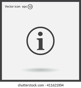 Information sign icon, vector illustration. Flat design style