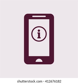 Information sign icon, vector illustration. Flat design style