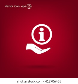 Information sign icon, vector illustration. Flat design style