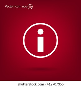 Information sign icon, vector illustration. Flat design style