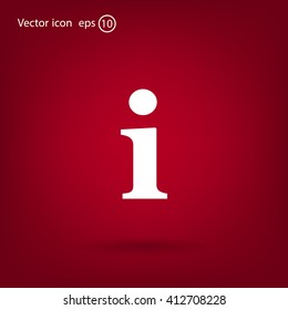 Information sign icon, vector illustration. Flat design style