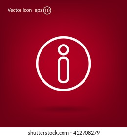 Information sign icon, vector illustration. Flat design style