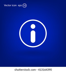 Information sign icon, vector illustration. Flat design style