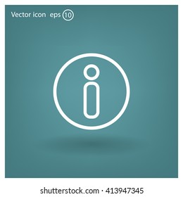 Information sign icon, vector illustration. Flat design style